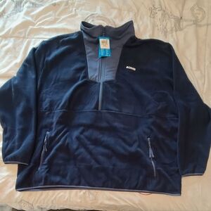Columbia Men's Deep Blue Sequpia Grove Half Zip Fleece Jacket Big & Tall 6XL NWT